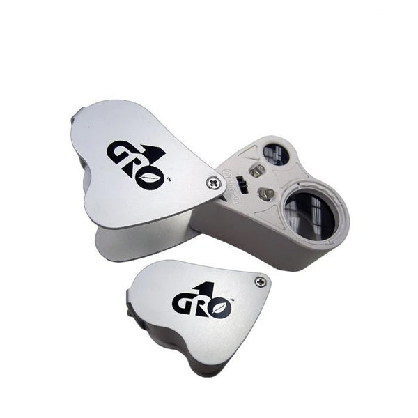 LED Illuminated Pocket Loupe Magnifier - 30x and 60x